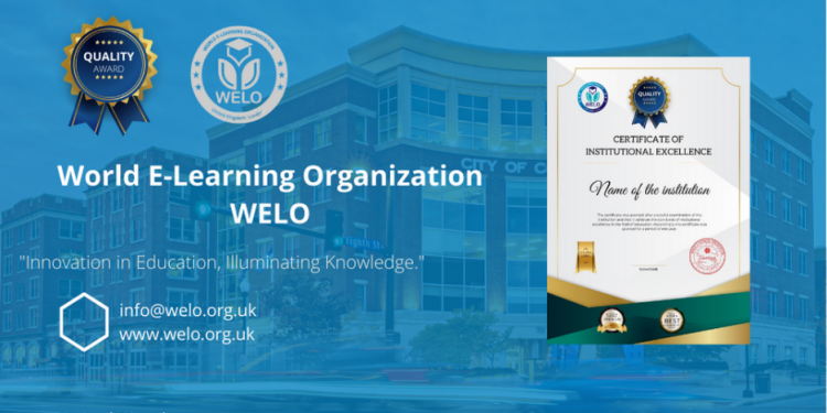 المنظمة العالمية للتعليم الالكتروني (WELO) تطلق شهادة الجودة للمؤسسات التعليمية والمدارس 1 المنظمة العالمية للتعليم الالكتروني
