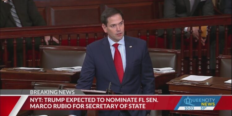 ترامب يعيّن ماركو روبيو في منصب وزير الخارجية: خطوة جديدة في استراتيجيته الخارجية 1 ترامب يعيّن ماركو روبيو في منصب وزير الخارجية: خطوة جديدة في استراتيجيته الخارجية