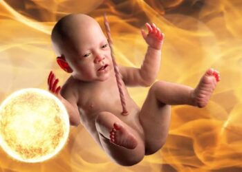 الطفل المتحجر تفاعل جسم الإنسان الذي يحول الجنين الميت إلى كلس