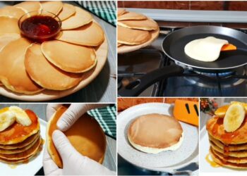 وصفة بان كيك هش ورطب ولذيذ بمكونات بسيطة وسريعة