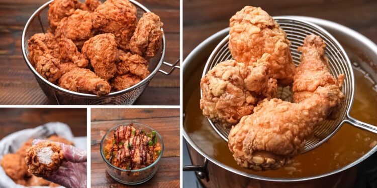 طريقة عمل دجاج كنتاكي المقرمش التي تشتهر بها السيدات على الإنترنت