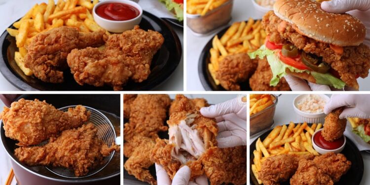 الطريقة السرية لعمل دجاج كنتاكي المقرمش في دقائق