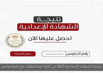 نتيجة الشهادة الإعدادية عبر الرابط المباشر بعد اعتمادها بالاسم ورقم الجلوس