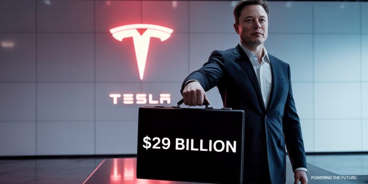 إيلون ماسك يحصل على حصة أسهم بقيمة 29 مليار دولار من تيسلا