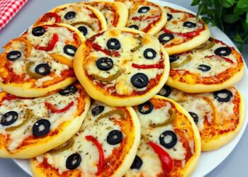 ميني بيتزا لذيذة وصحية لأفكار اللانش بوكس