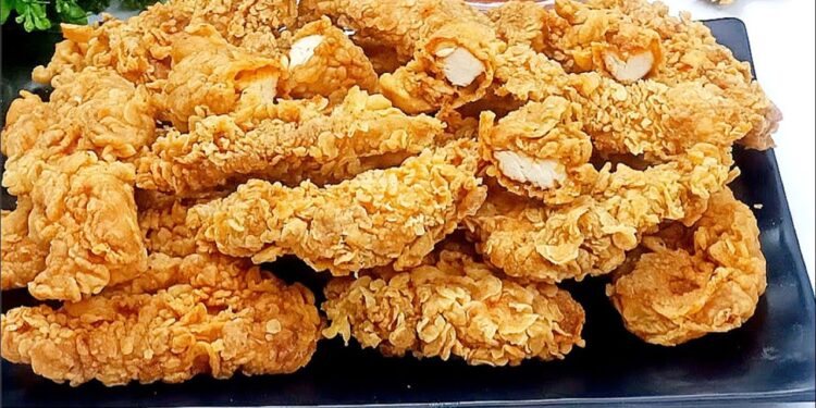 طريقة عمل استربس الدجاج المقرمش بخطوات بسيطة ونتيجة رائعة 1 طريقة عمل استربس الدجاج المقرمش بخطوات بسيطة ونتيجة رائعة