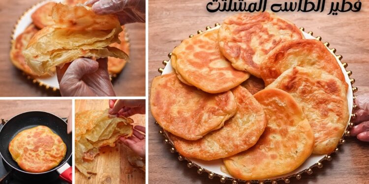 طريقة خبز الطاسة المحشو باللحم والجبن والعسل على المقلاة بسهولة 1 طريقة خبز الطاسة المحشو باللحم والجبن والعسل على المقلاة بسهولة